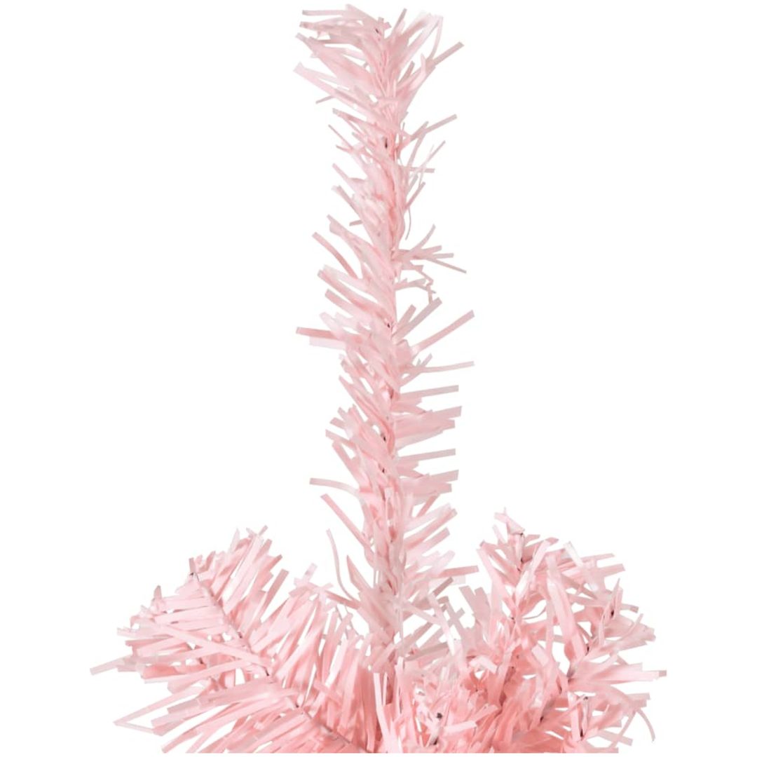 Smal halv plastgran med stativ rosa 210 cm vidaXL 210 x 56 cm – bild 4