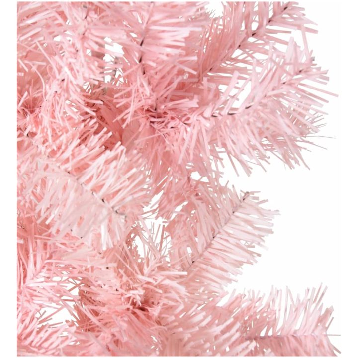 Smal halv plastgran med stativ rosa 210 cm vidaXL 210 x 56 cm – bild 5