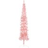 Smal halv plastgran med stativ rosa 210 cm vidaXL 210 x 56 cm – miniatyr 1