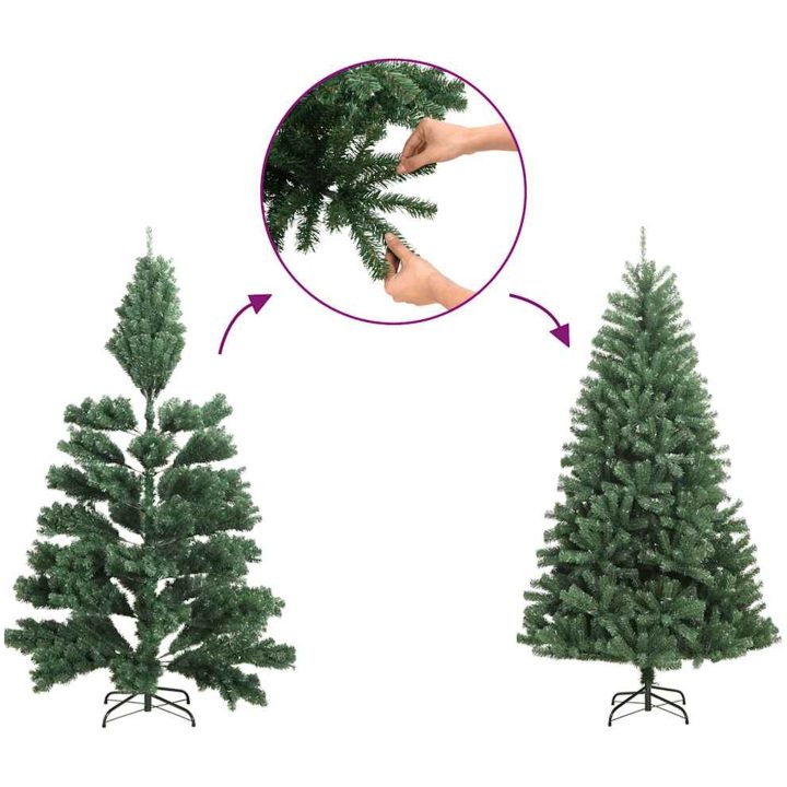 Smal halv plastgran med stativ rosa 240 cm vidaXL 240 x 61 cm – bild 9