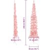 Smal halv plastgran med stativ rosa 240 cm vidaXL 240 x 61 cm – miniatyr 10
