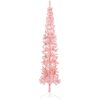 Smal halv plastgran med stativ rosa 240 cm vidaXL 240 x 61 cm – miniatyr 1