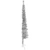 Smal halv plastgran med stativ silver 120 cm vidaXL 120 x 40 cm – miniatyr 4