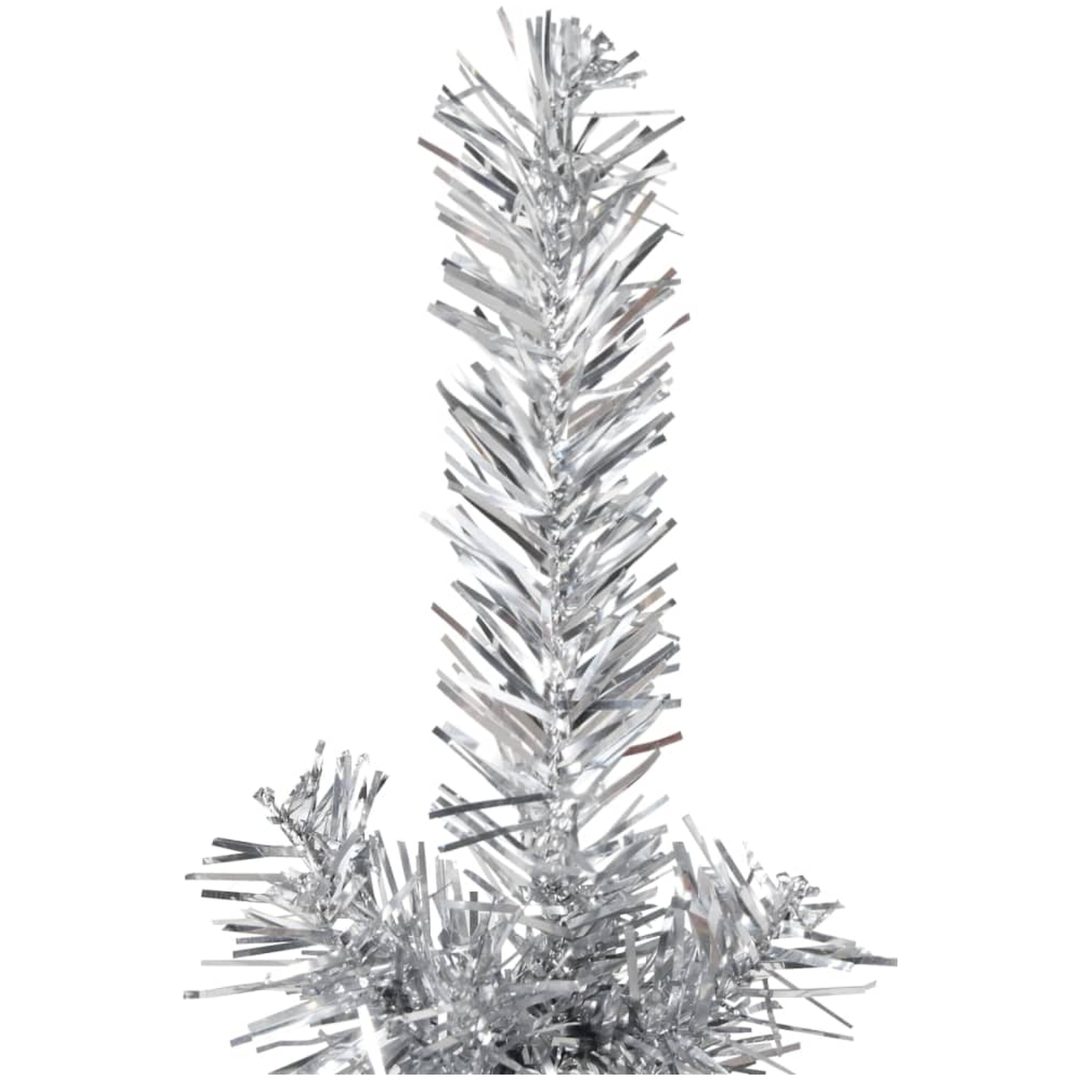 Smal halv plastgran med stativ silver 120 cm vidaXL 120 x 40 cm – bild 5