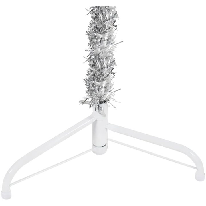 Smal halv plastgran med stativ silver 120 cm vidaXL 120 x 40 cm – bild 7