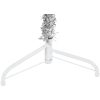 Smal halv plastgran med stativ silver 150 cm vidaXL 150 x 45 cm – miniatyr 6