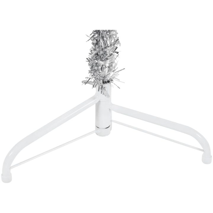 Smal halv plastgran med stativ silver 150 cm vidaXL 150 x 45 cm – bild 6