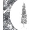 Smal halv plastgran med stativ silver 180 cm vidaXL 180 x 49 cm – miniatyr 3
