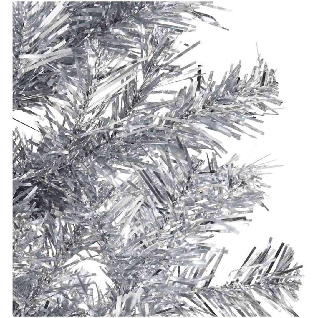 Smal halv plastgran med stativ silver 180 cm vidaXL 180 x 49 cm – bild 7