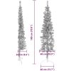 Smal halv plastgran med stativ silver 180 cm vidaXL 180 x 49 cm – miniatyr 10