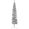 Smal halv plastgran med stativ silver 240 cm vidaXL 240 x 61 cm – miniatyr 3