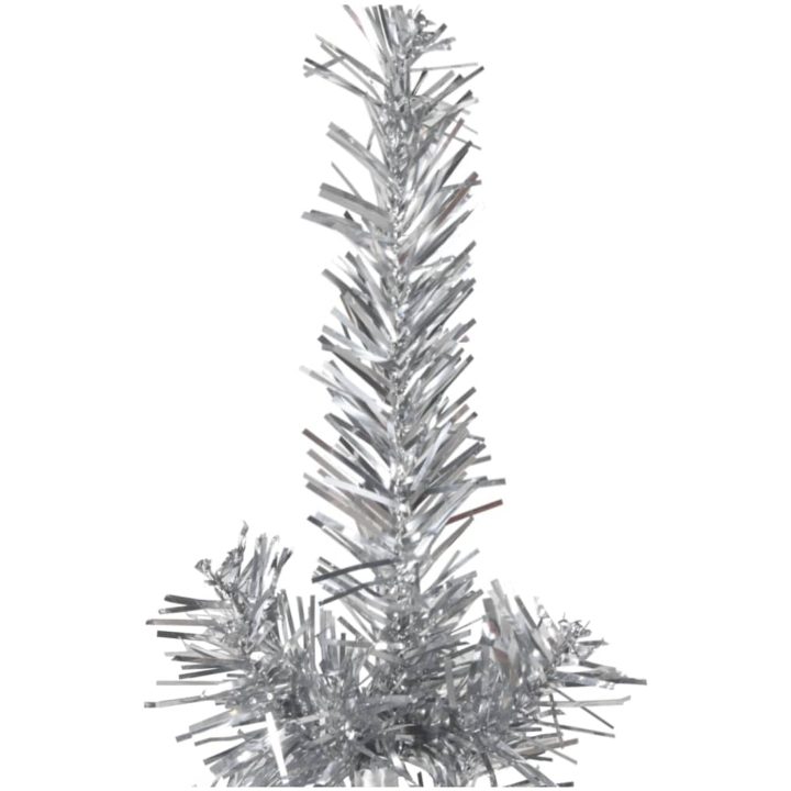 Smal halv plastgran med stativ silver 240 cm vidaXL 240 x 61 cm – bild 5