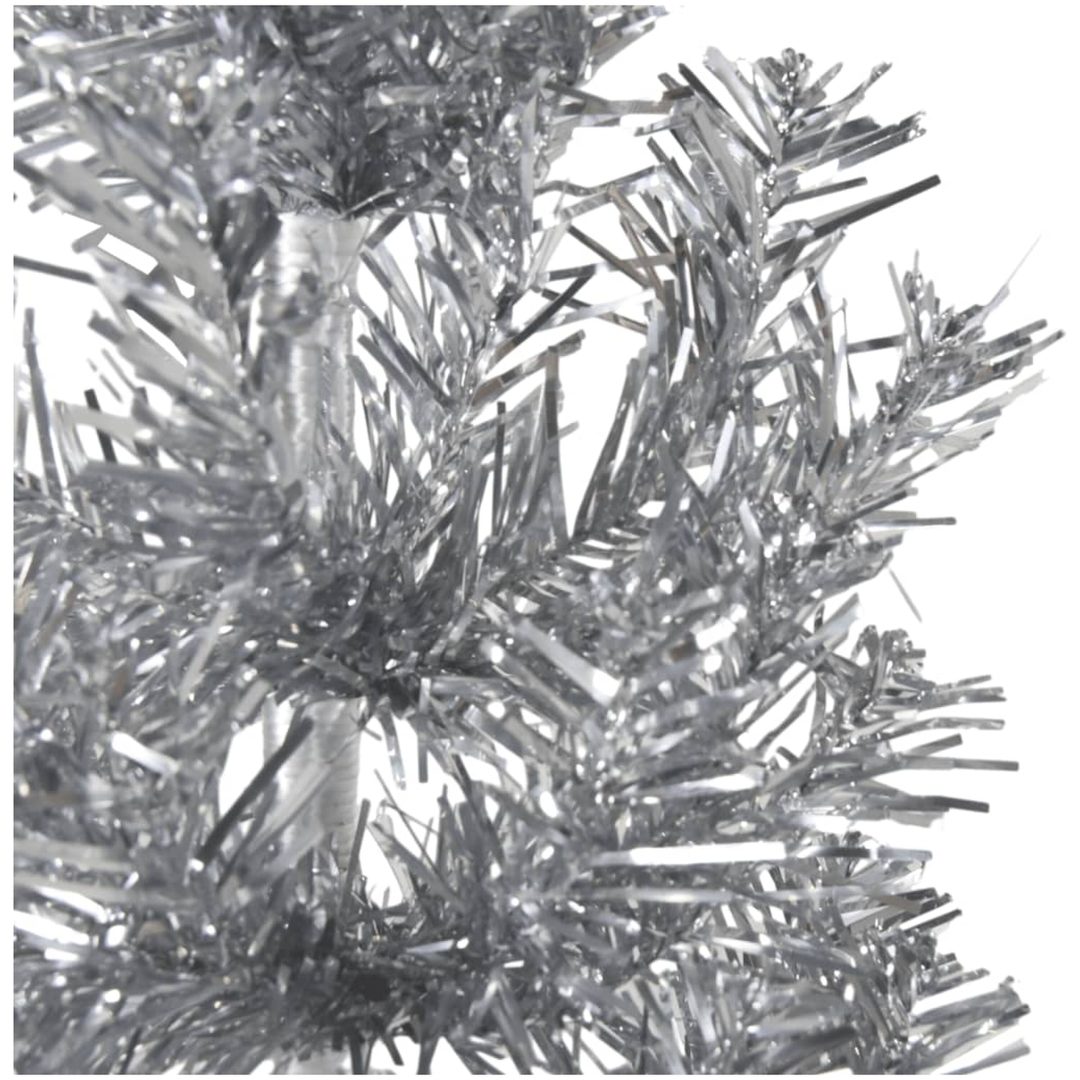 Smal halv plastgran med stativ silver 240 cm vidaXL 240 x 61 cm – bild 6