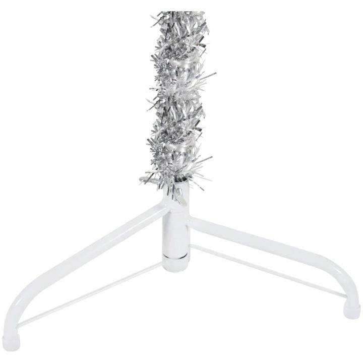 Smal halv plastgran med stativ silver 240 cm vidaXL 240 x 61 cm – bild 7