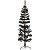 Smal halv plastgran med stativ svart 120 cm vidaXL 120 x 40 cm – miniatyr 3