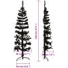 Smal halv plastgran med stativ svart 120 cm vidaXL 120 x 40 cm – miniatyr 8