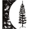 Smal halv plastgran med stativ svart 120 cm vidaXL 120 x 40 cm – miniatyr 1