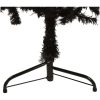 Smal halv plastgran med stativ svart 150 cm vidaXL 150 x 45 cm – miniatyr 7