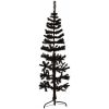 Smal halv plastgran med stativ svart 150 cm vidaXL 150 x 45 cm – miniatyr 1
