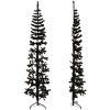 Smal halv plastgran med stativ svart 180 cm vidaXL 180 x 49 cm – miniatyr 4