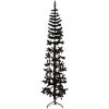 Smal halv plastgran med stativ svart 180 cm vidaXL 180 x 49 cm – miniatyr 1