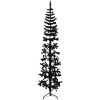 Smal halv plastgran med stativ svart 210 cm vidaXL 210 x 56 cm – miniatyr 3