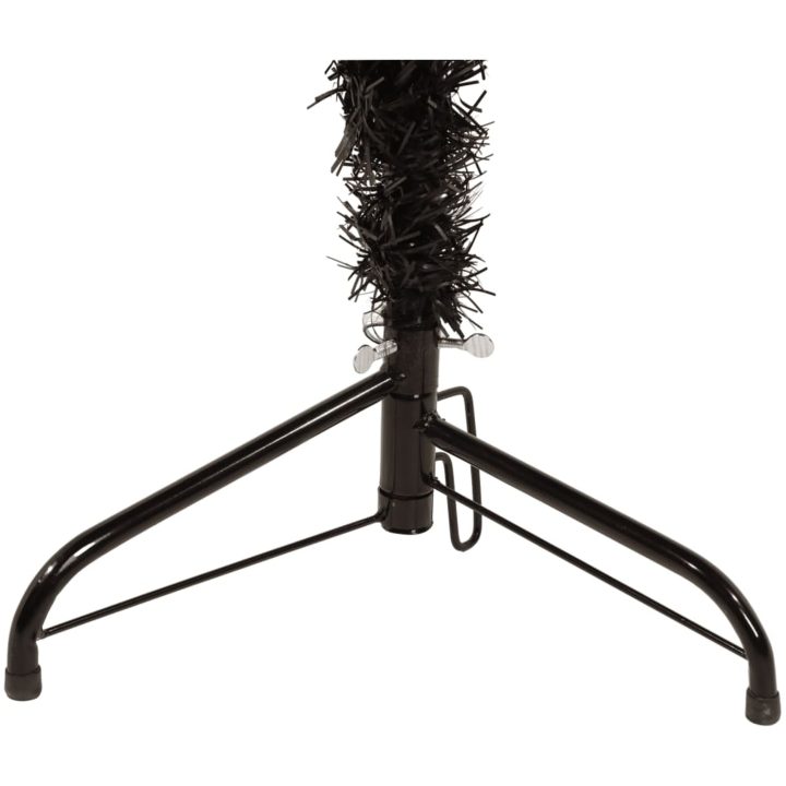 Smal halv plastgran med stativ svart 210 cm vidaXL 210 x 56 cm – bild 6