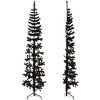 Smal halv plastgran med stativ svart 240 cm vidaXL 240 x 61 cm – miniatyr 4