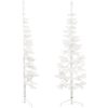 Smal halv plastgran med stativ vit 120 cm vidaXL 120 x 40 cm – miniatyr 2