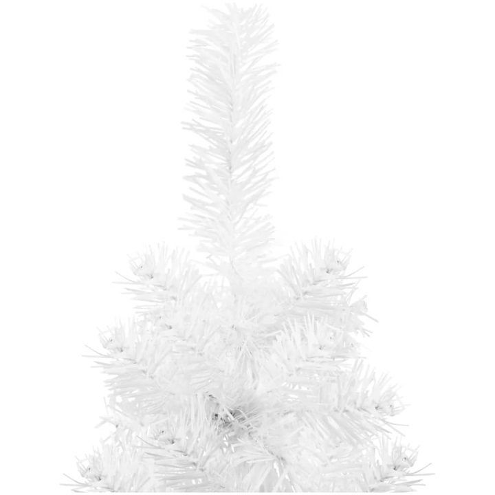 Smal halv plastgran med stativ vit 120 cm vidaXL 120 x 40 cm – bild 5