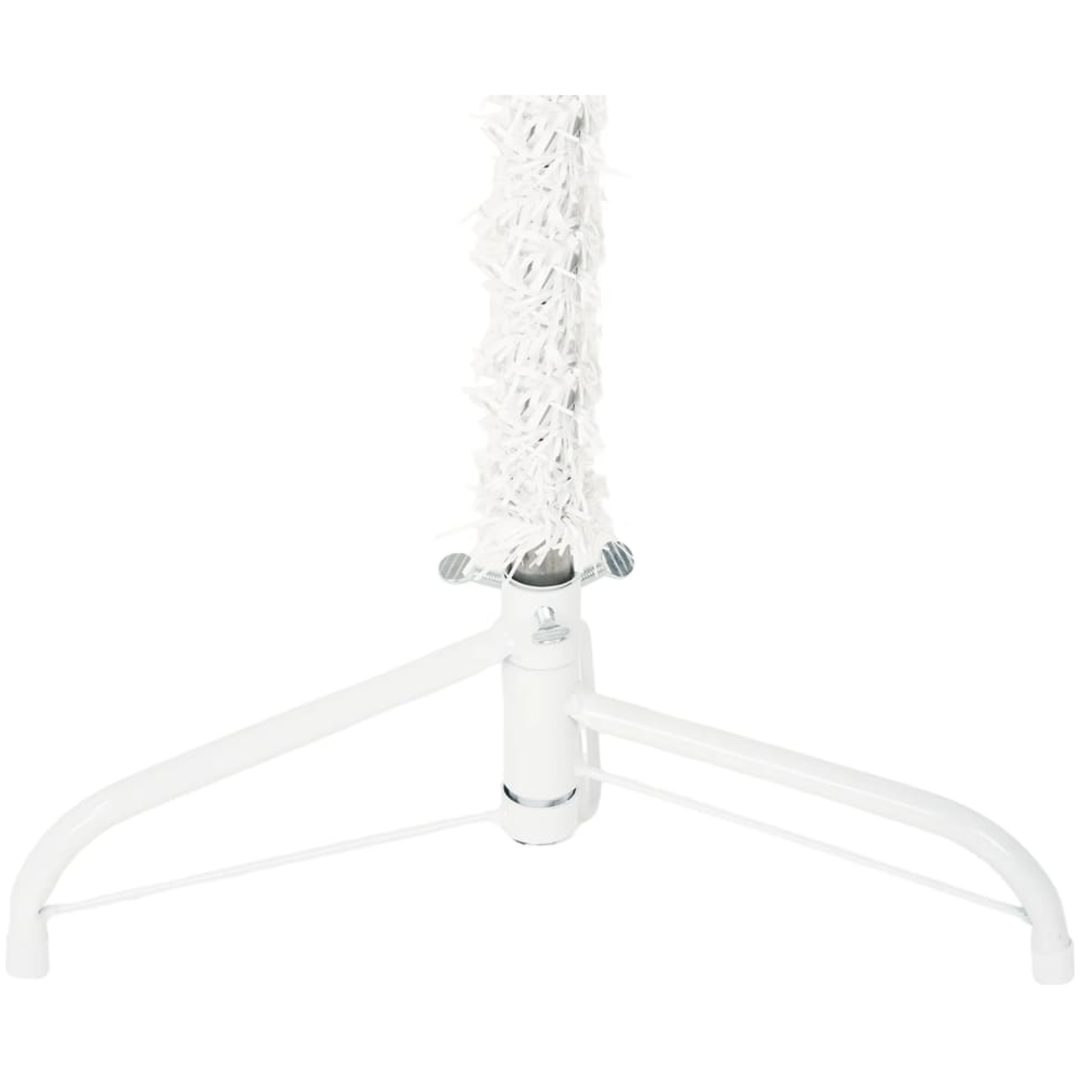 Smal halv plastgran med stativ vit 120 cm vidaXL 120 x 40 cm – bild 6