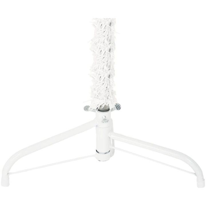 Smal halv plastgran med stativ vit 120 cm vidaXL 120 x 40 cm – bild 6