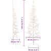 Smal halv plastgran med stativ vit 120 cm vidaXL 120 x 40 cm – miniatyr 8