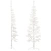Smal halv plastgran med stativ vit 150 cm vidaXL 150 x 45 cm – miniatyr 4