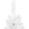 Smal halv plastgran med stativ vit 150 cm vidaXL 150 x 45 cm – miniatyr 5