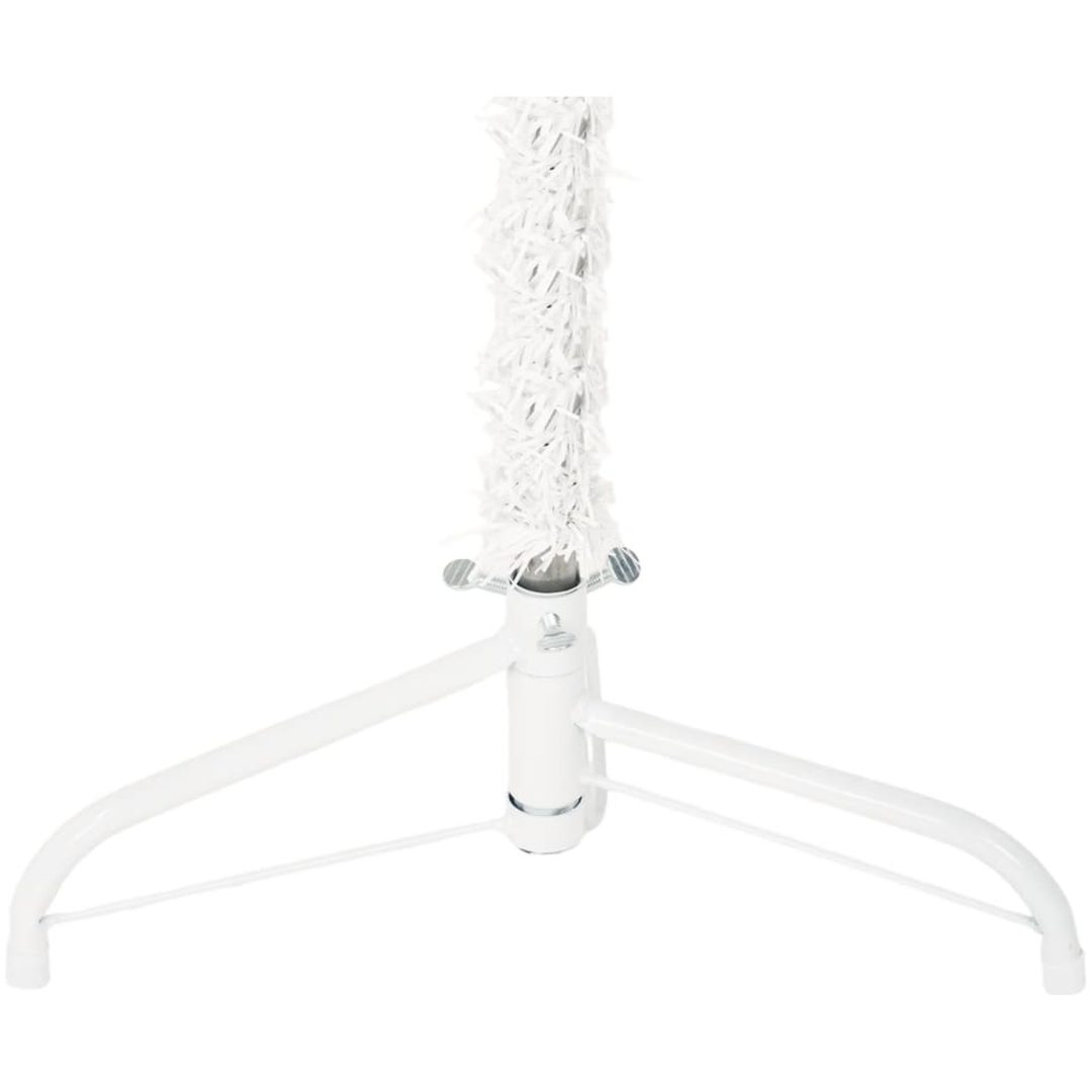 Smal halv plastgran med stativ vit 150 cm vidaXL 150 x 45 cm – bild 6