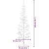 Smal halv plastgran med stativ vit 150 cm vidaXL 150 x 45 cm – miniatyr 8