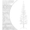 Smal halv plastgran med stativ vit 180 cm vidaXL 180 x 49 cm – miniatyr 3