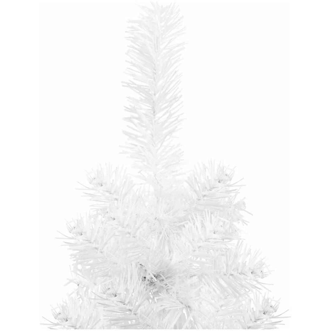 Smal halv plastgran med stativ vit 180 cm vidaXL 180 x 49 cm – bild 6