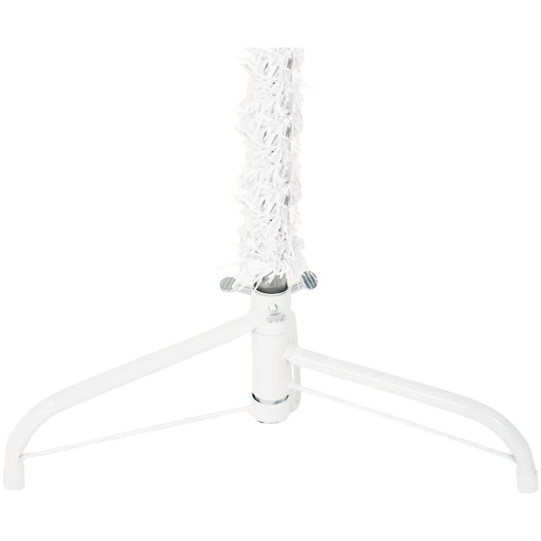 Smal halv plastgran med stativ vit 180 cm vidaXL 180 x 49 cm – bild 7