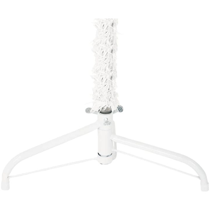 Smal halv plastgran med stativ vit 180 cm vidaXL 180 x 49 cm – bild 7