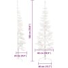 Smal halv plastgran med stativ vit 180 cm vidaXL 180 x 49 cm – miniatyr 9