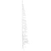 Smal halv plastgran med stativ vit 210 cm vidaXL 210 x 56 cm – miniatyr 4