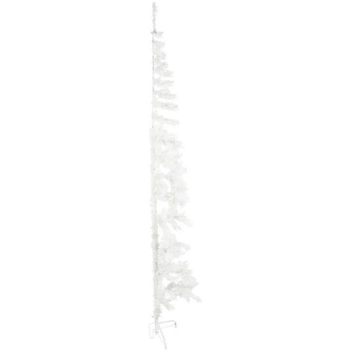 Smal halv plastgran med stativ vit 210 cm vidaXL 210 x 56 cm – bild 4