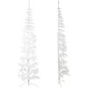 Smal halv plastgran med stativ vit 210 cm vidaXL 210 x 56 cm – miniatyr 5