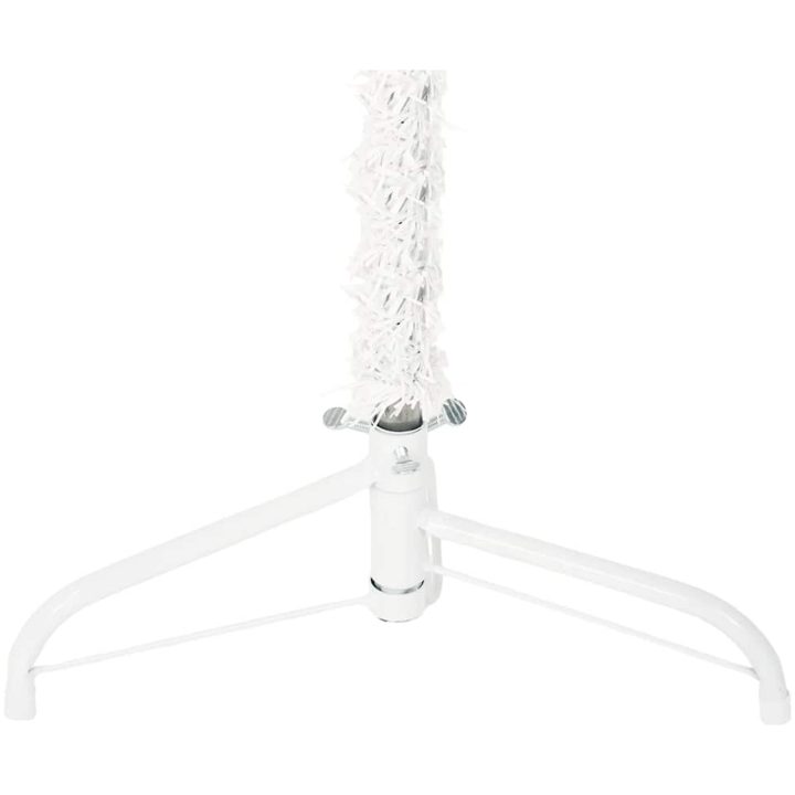 Smal halv plastgran med stativ vit 210 cm vidaXL 210 x 56 cm – bild 7