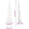 Smal halv plastgran med stativ vit 210 cm vidaXL 210 x 56 cm – miniatyr 9