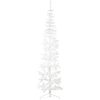 Smal halv plastgran med stativ vit 210 cm vidaXL 210 x 56 cm – miniatyr 1
