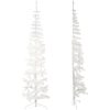 Smal halv plastgran med stativ vit 240 cm vidaXL 240 x 61 cm – miniatyr 2