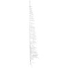 Smal halv plastgran med stativ vit 240 cm vidaXL 240 x 61 cm – miniatyr 4